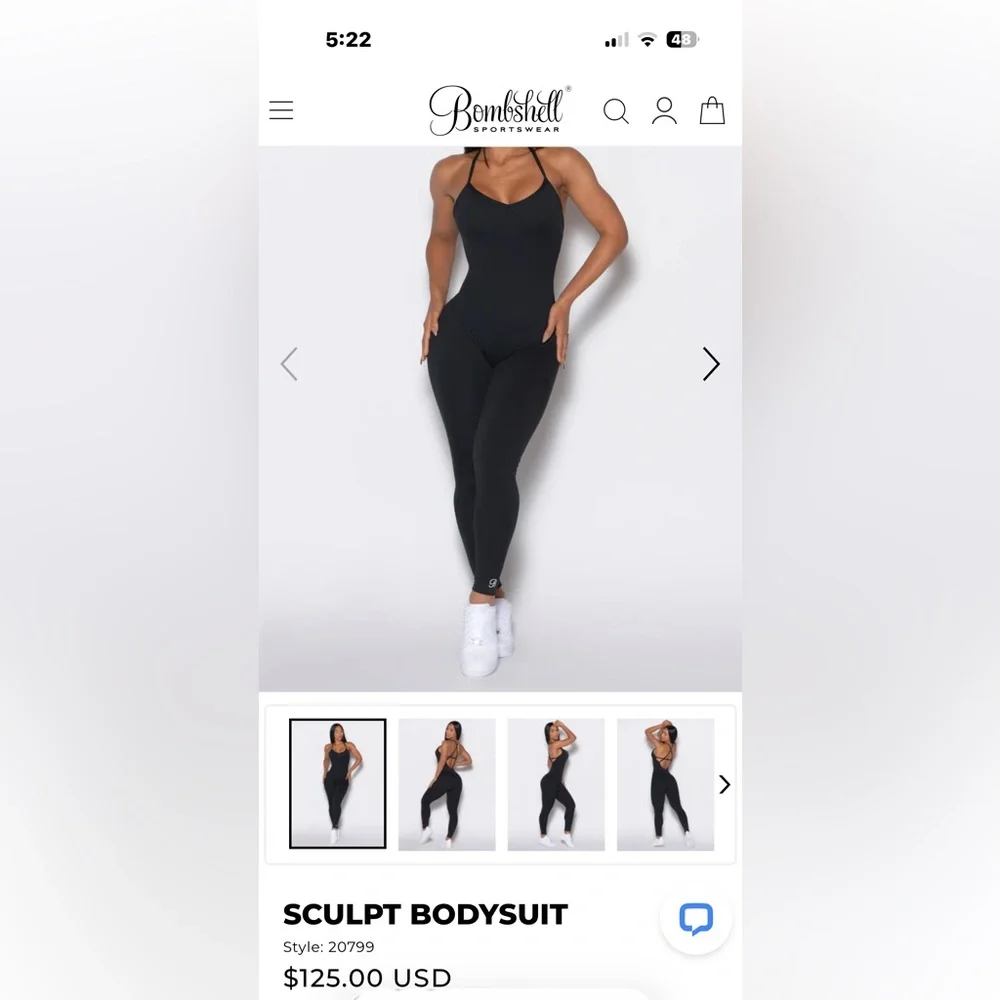 Bombshell sportswear, sculpt bodysuit size XS light brown - Picture 4 of 5